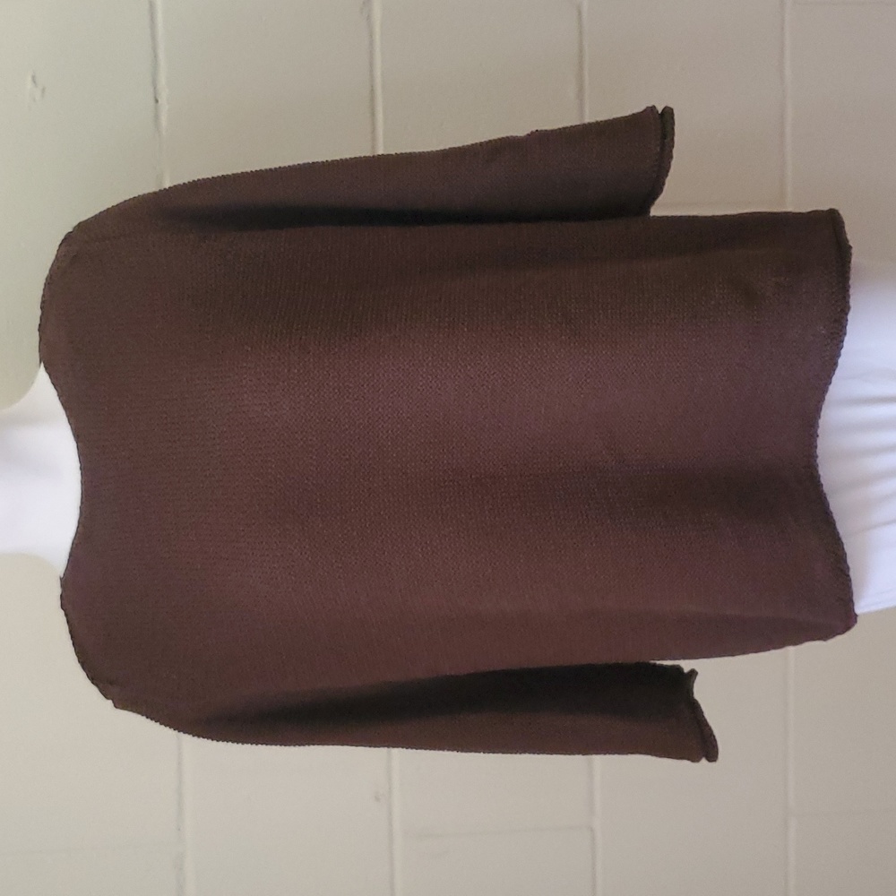 J. Jill Brown Boat Neck Sweater Size XL